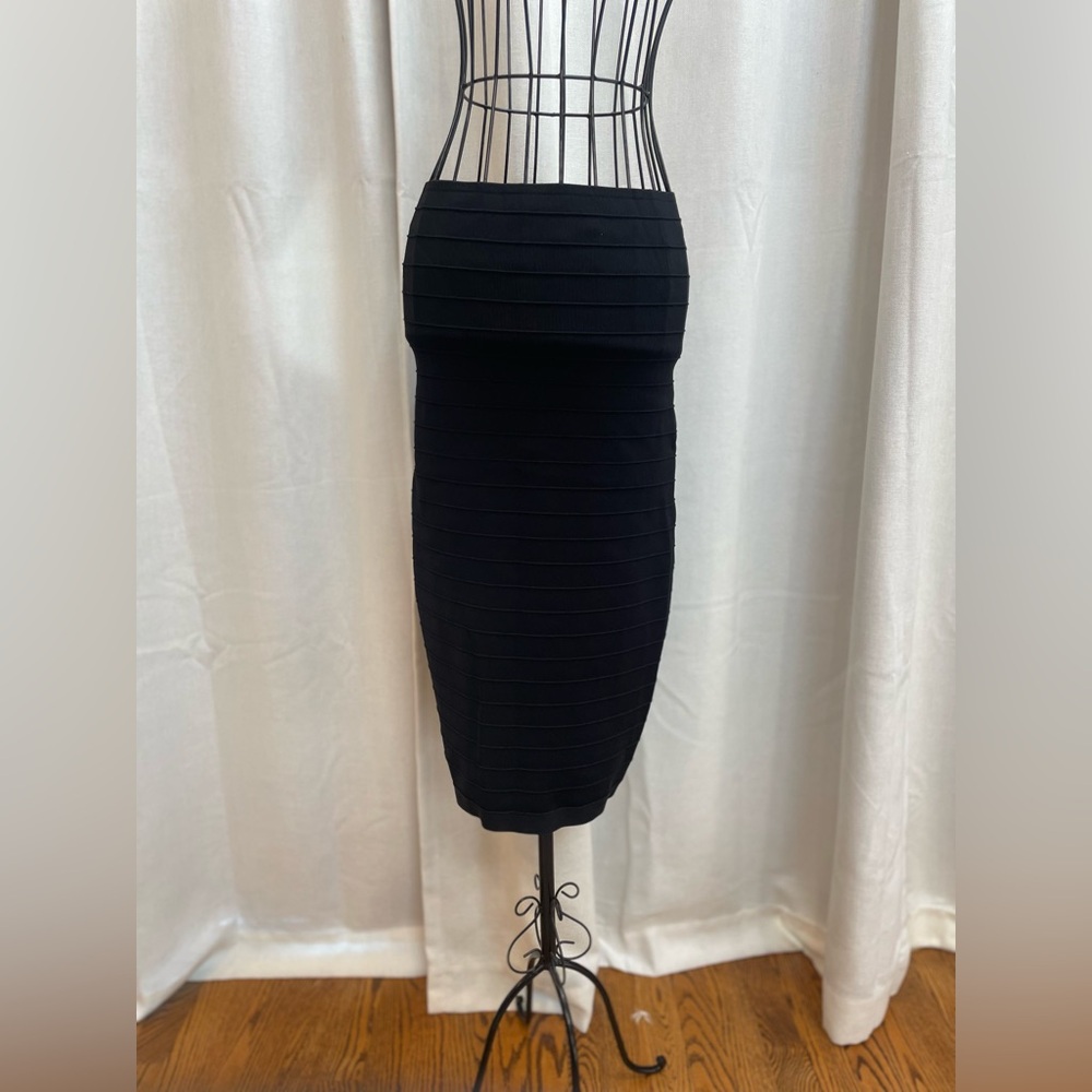 Pencil skirt with gold back zipper.